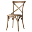 Crossback chair with rattan seat